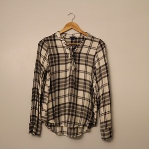 Black and White Blouse